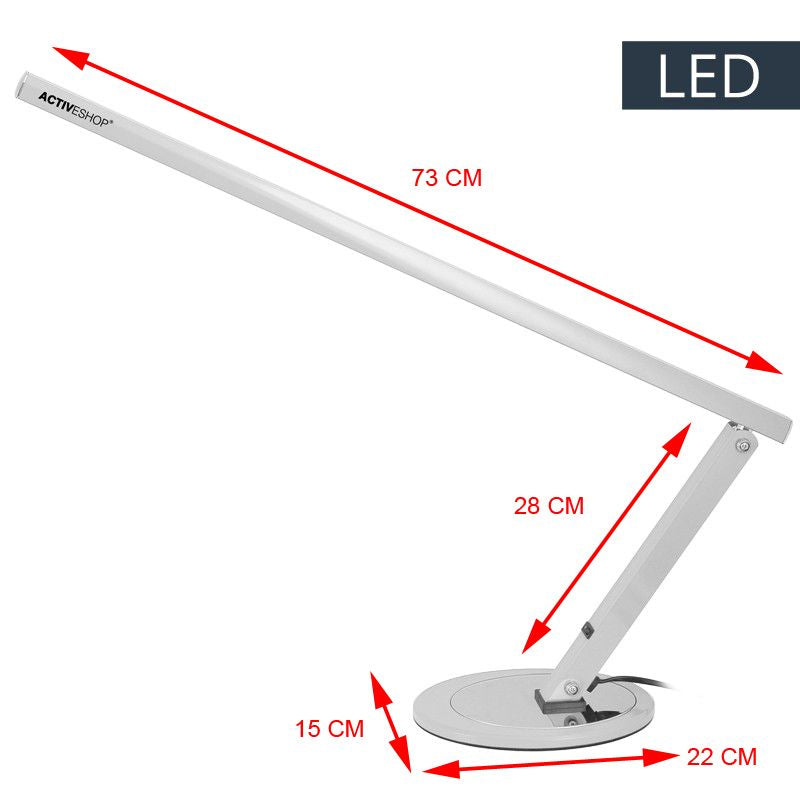 LED Skrivbordslampa för naglar Slim 8.4W Aluminium - bild 3