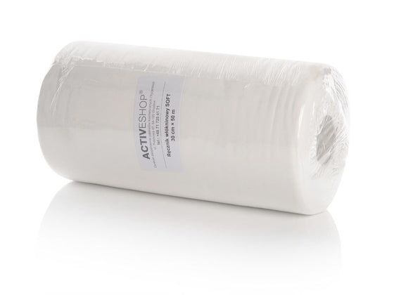 Bänkpapper Polyester Vit 30 cm x 50 m | Massagebänk lakan