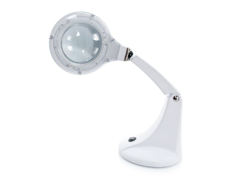 Förstoringslampa LED 5D på fot Elegante Mini Vit