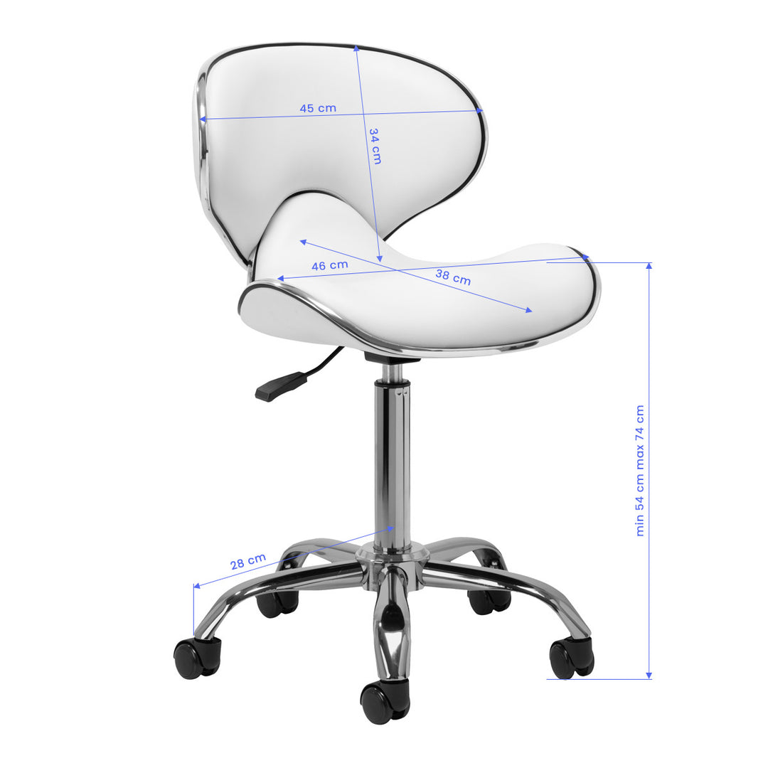 Taburett Arbetsstol Gabbiano Q-4599 - Vit - bild 8