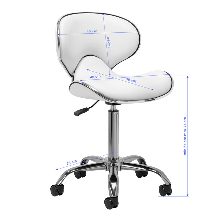 Taburett Arbetsstol Gabbiano Q-4599 - Vit - bild 8