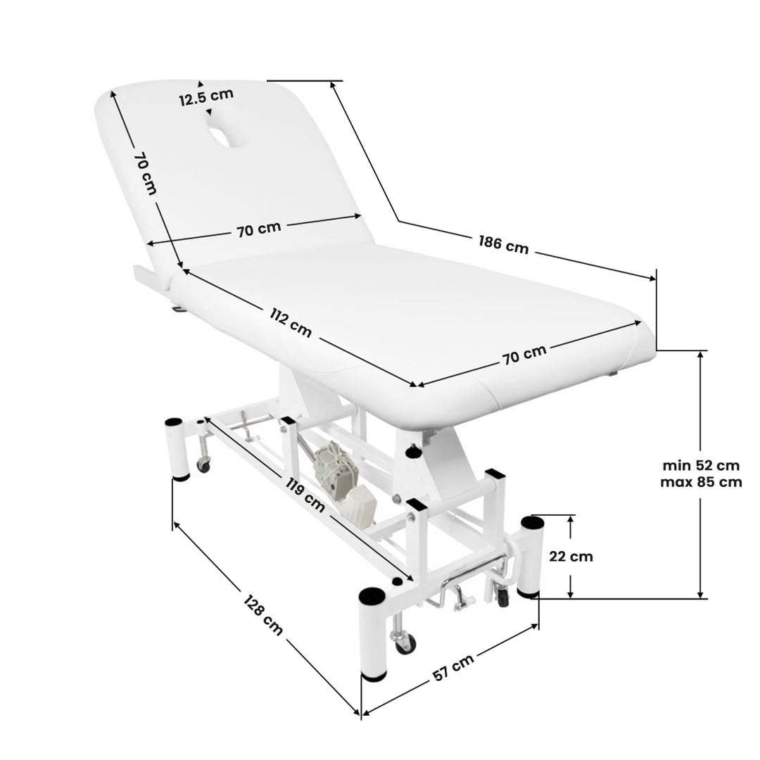 Elektrisk massagebänk Azzurro 684 1 - Vit - bild 7