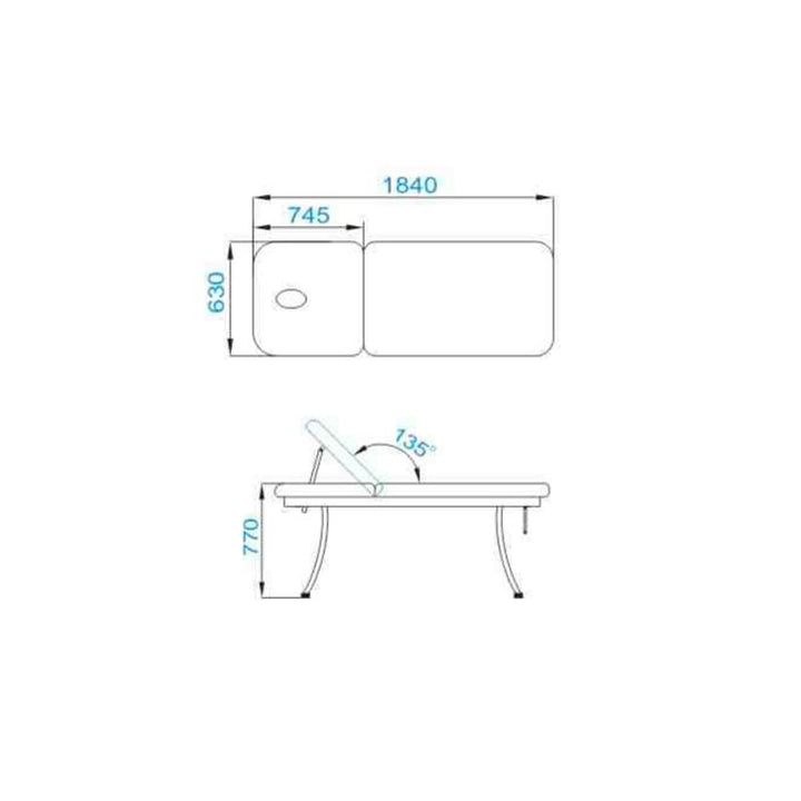 Massagebänk Azzurro 328 Vit - bild 5