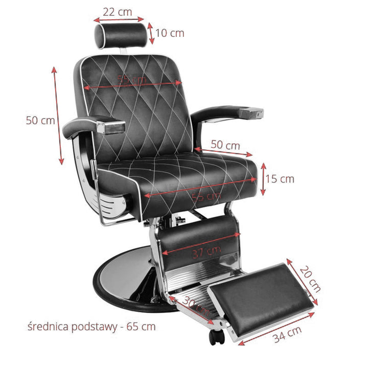 Barberarstol Gabbiano Imperial - Svart - bild 6
