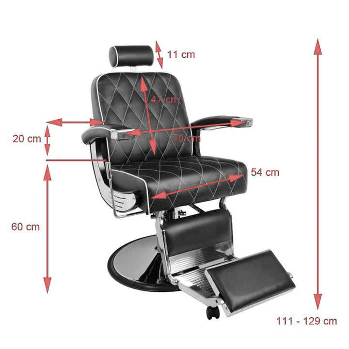 Barberarstol Gabbiano Imperial - Svart - bild 7