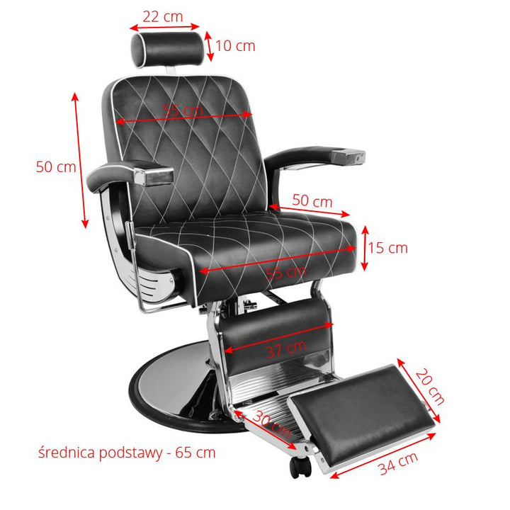 Barberstol Gabbiano Imperial Brun - bild 6