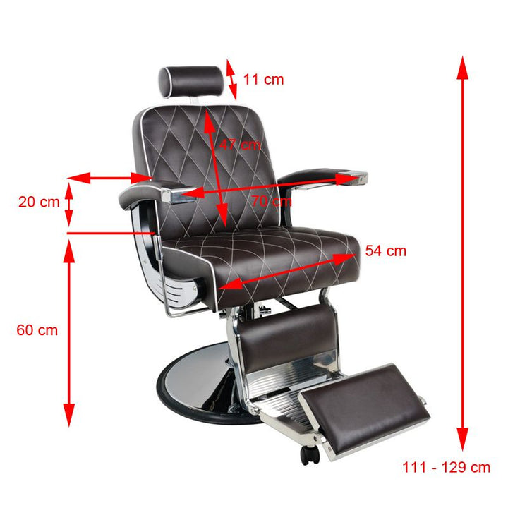 Barberstol Gabbiano Imperial Brun - bild 7