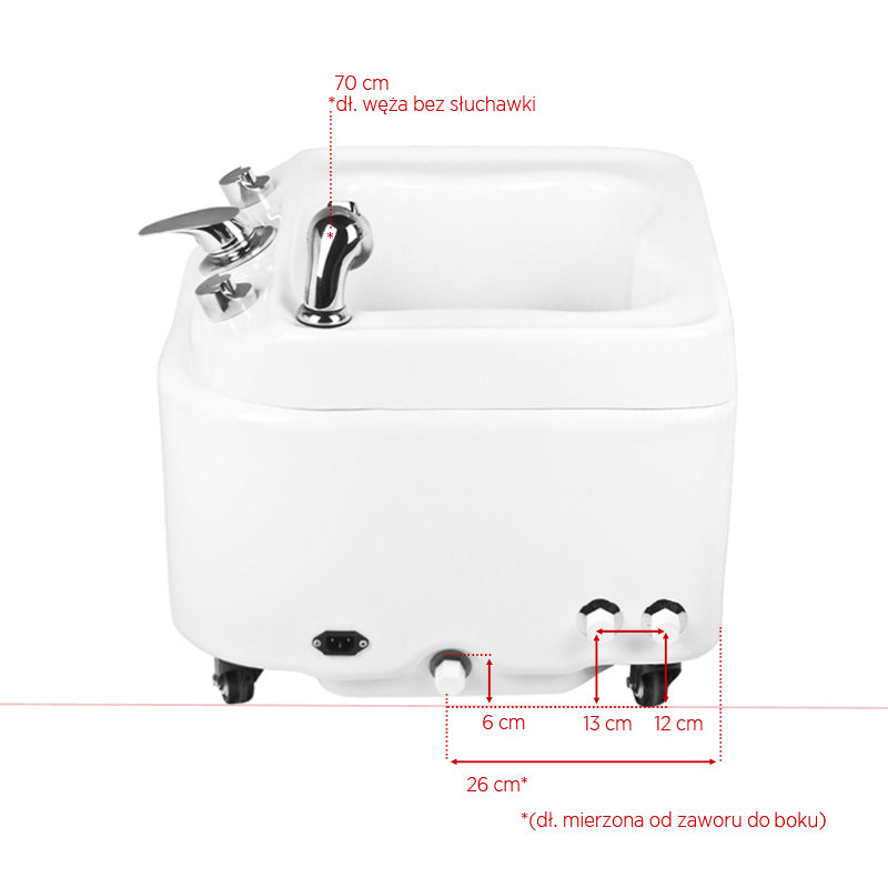 Voetenbad Pedicure met Hydromassage Azzurro A023 Wit - afbeelding 9
