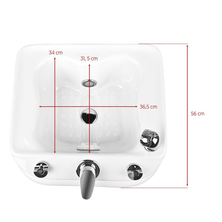 Voetenbad Pedicure met Hydromassage Azzurro A023 Wit - afbeelding 10