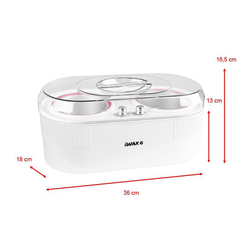 Vaxvärmare iWax 2-i-1 för burkvax 400ml + 800ml 400W Vit - bild 4