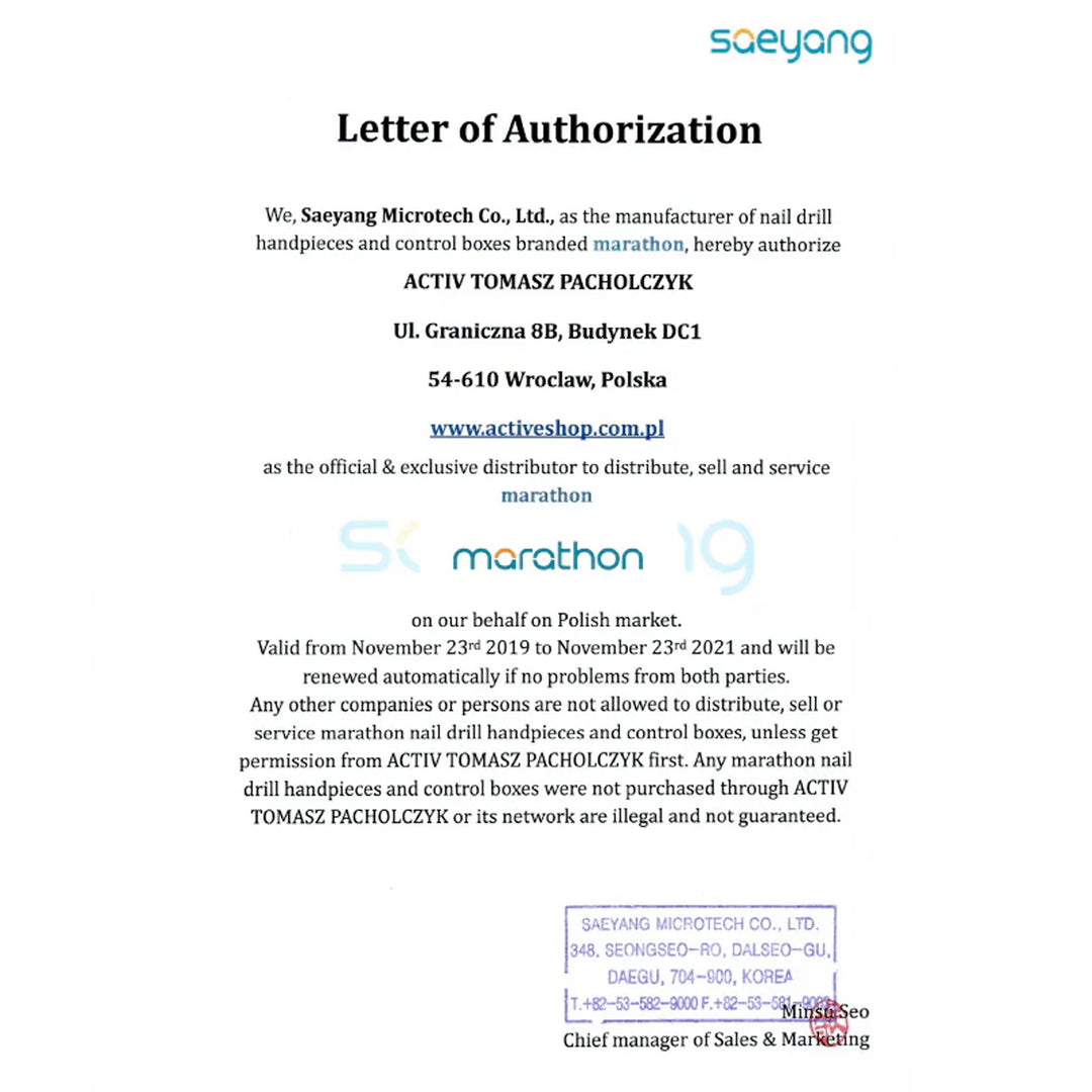 Elektrisk nagelfil Saeyang Marathon 3 Champion Rosa - bild 8