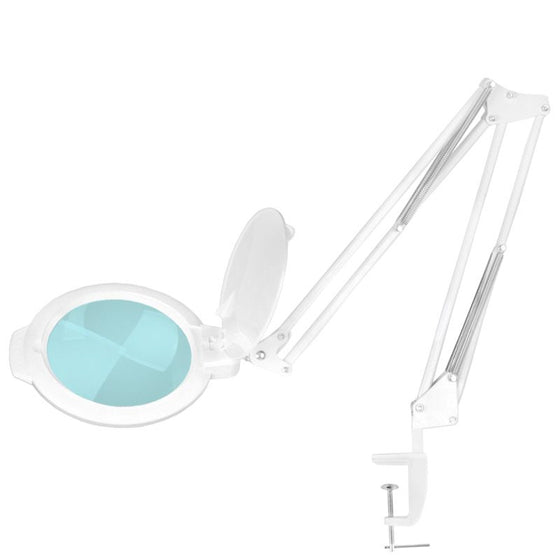 Förstoringslampa LED 5D med bordsfäste Glow Moonlight 8013 Vit