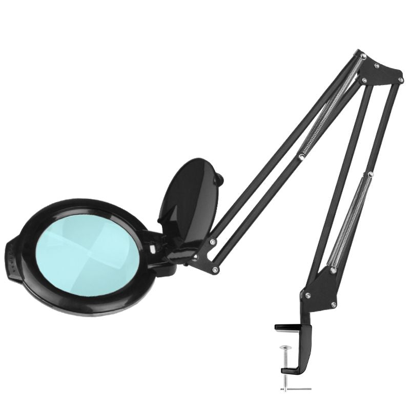 Förstoringslampa LED 5D med bordsfäste Glow Moonlight 8013 Svart