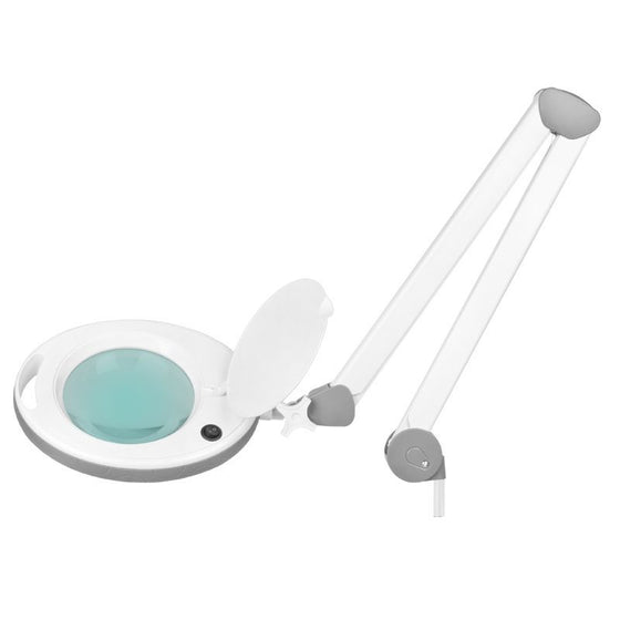 Förstoringslampa LED Elegante 6014 Vit 5D med bordsklämma