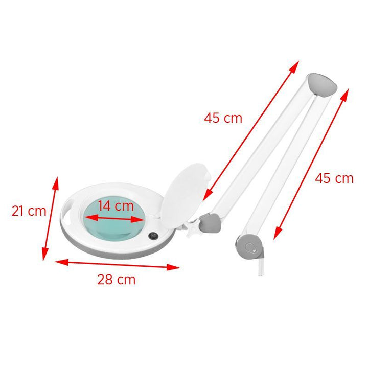 Förstoringslampa LED 5D Elegante 6014 Vit med bordsfäste - bild 8