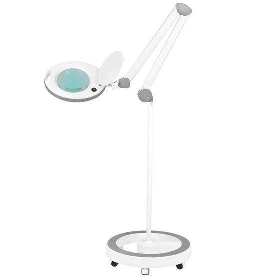 Förstoringslampa LED Elegante 6014 Vit 5D på fot