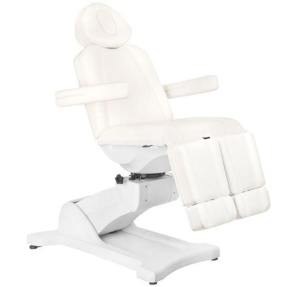 Elektrisk behandlingsstol Azzurro 869AS Pedi, 5 motorer, roterbar - Vit
