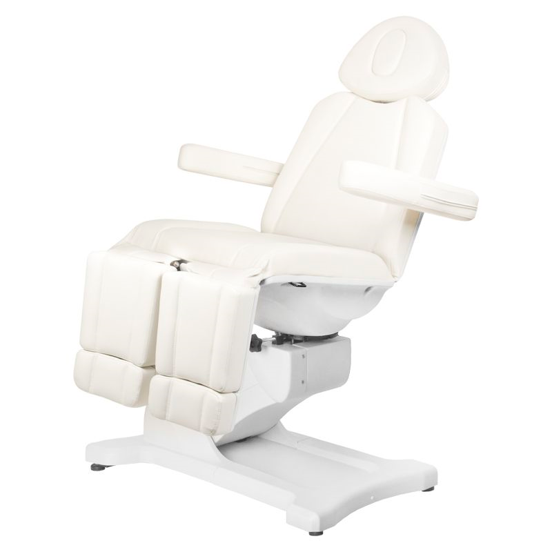Elektrisk behandlingsstol Azzurro 869AS Pedi, 5 motorer, roterbar - Vit - bild 10