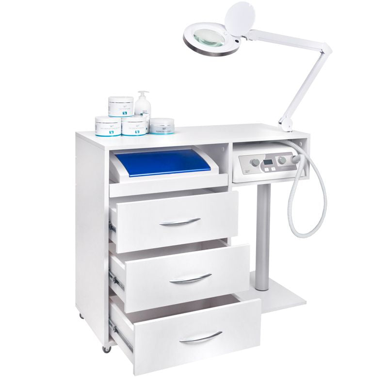 Beauty Trolley Y-300 Vit - Frisörvagn på hjul - bild 10