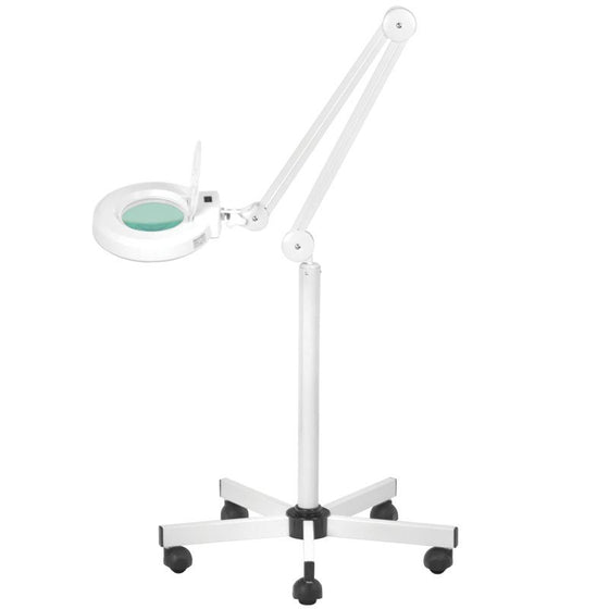 Förstoringslampa LED 5D på fot S5 - Vit