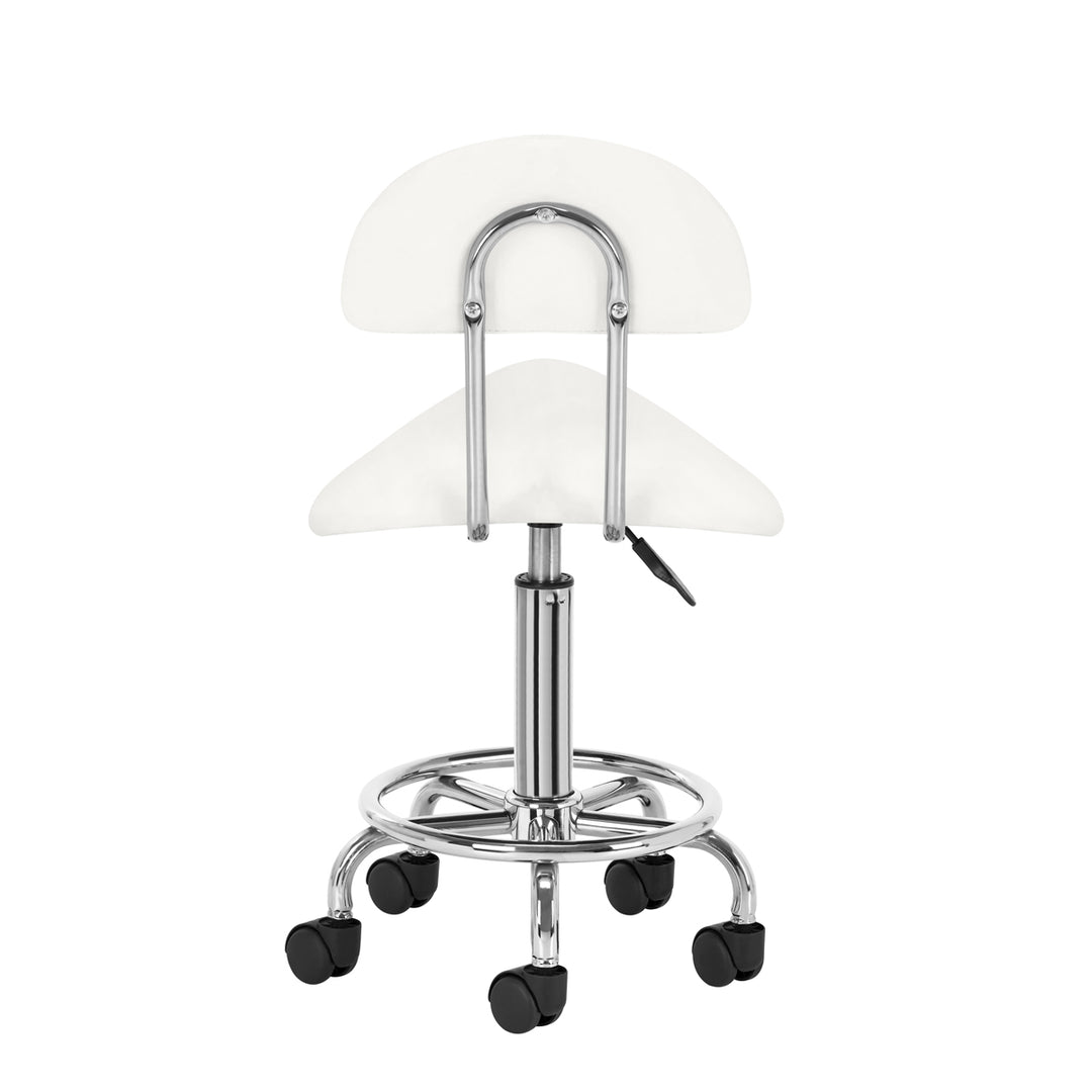Sadelstol 6001 Vit med ryggstöd - Taburett - bild 4