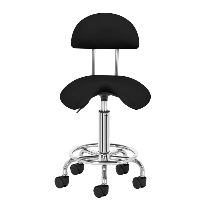 Sadelstol 6001 Svart med ryggstöd - Taburett - bild 2