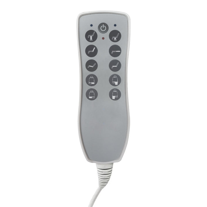 Elektrisk behandlingsstol Azzurro 869AS Pedi, 5 motorer, roterbar - Grå - bild 4