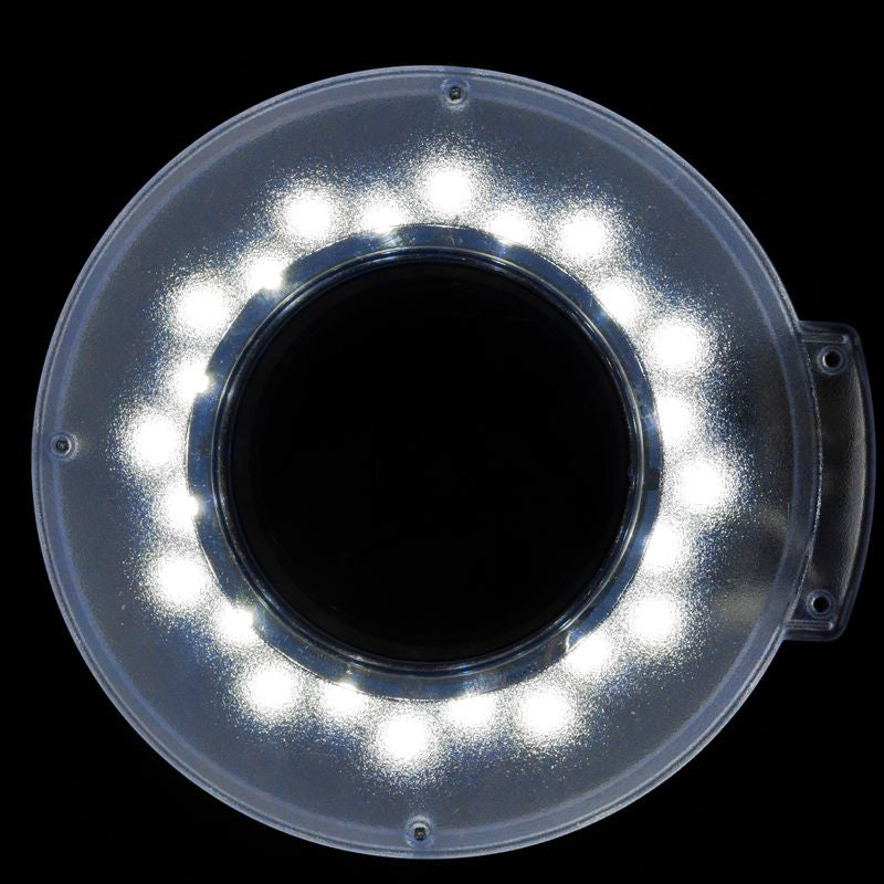 Förstoringslampa LED 5D med bordsfäste S5 Vit - bild 6