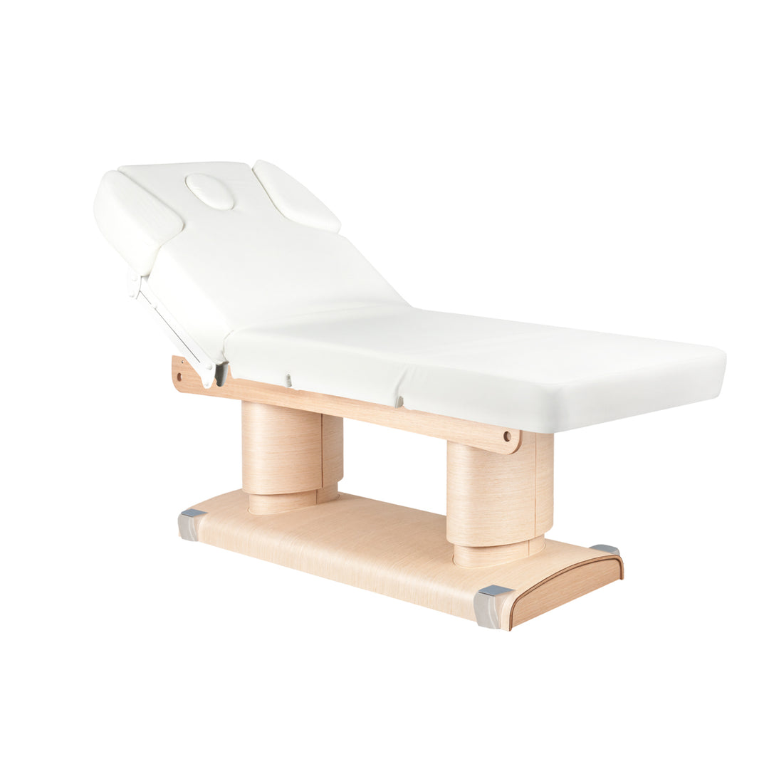 Massagebänk elektrisk Azzurro 838 Vit Uppvärmd
