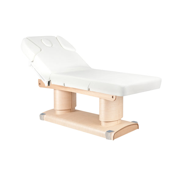 Massagebänk elektrisk Azzurro 838 Vit Uppvärmd