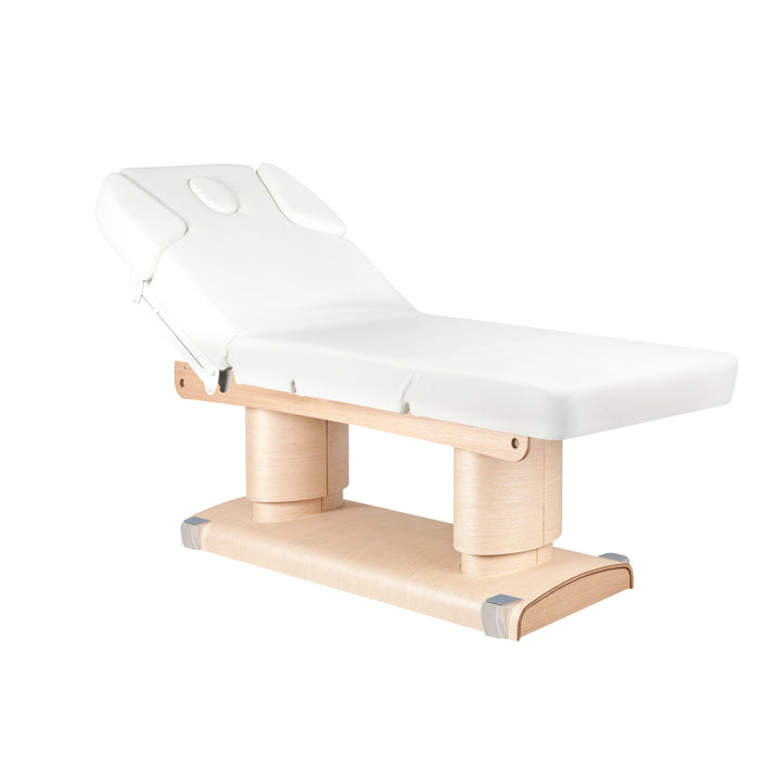 Massagebänk elektrisk Azzurro 838 Vit Uppvärmd