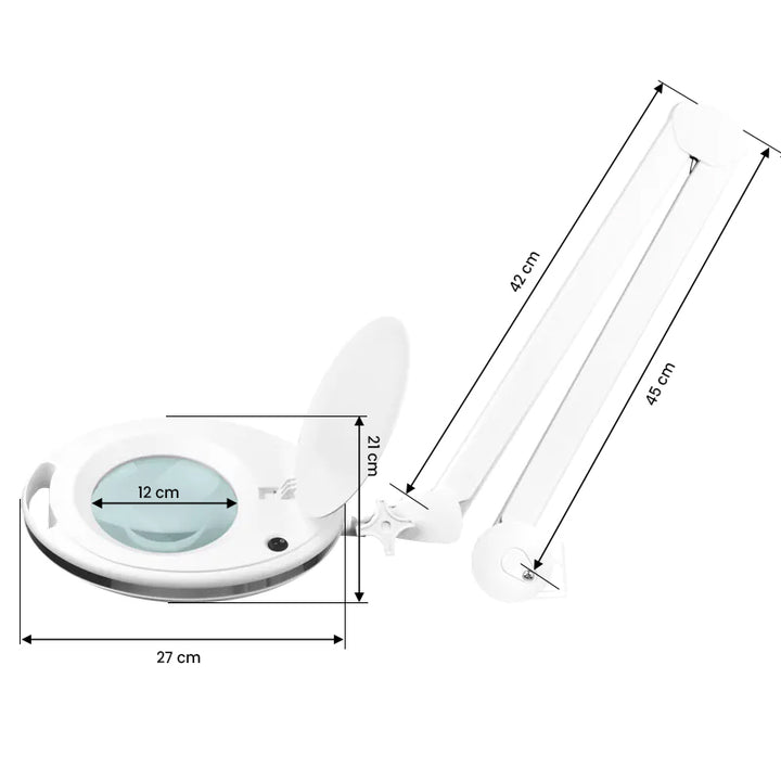 Förstoringslampa LED 5D Elegante 6027 Vit med bordsfäste - bild 4