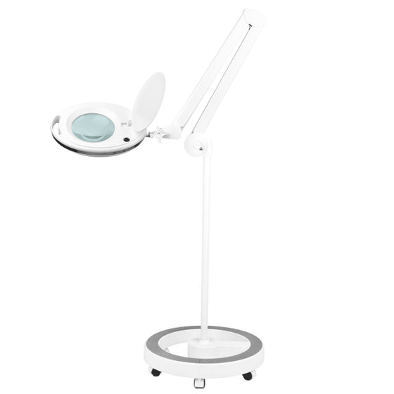 Förstoringslampa LED Elegante 6027 Vit 5D på fot