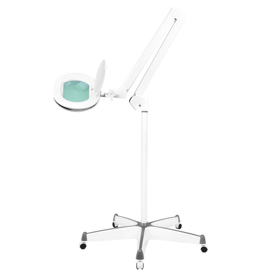 Förstoringslampa LED på fot 5D Elegante 6028 Vit - Justerbar ljusstyrka
