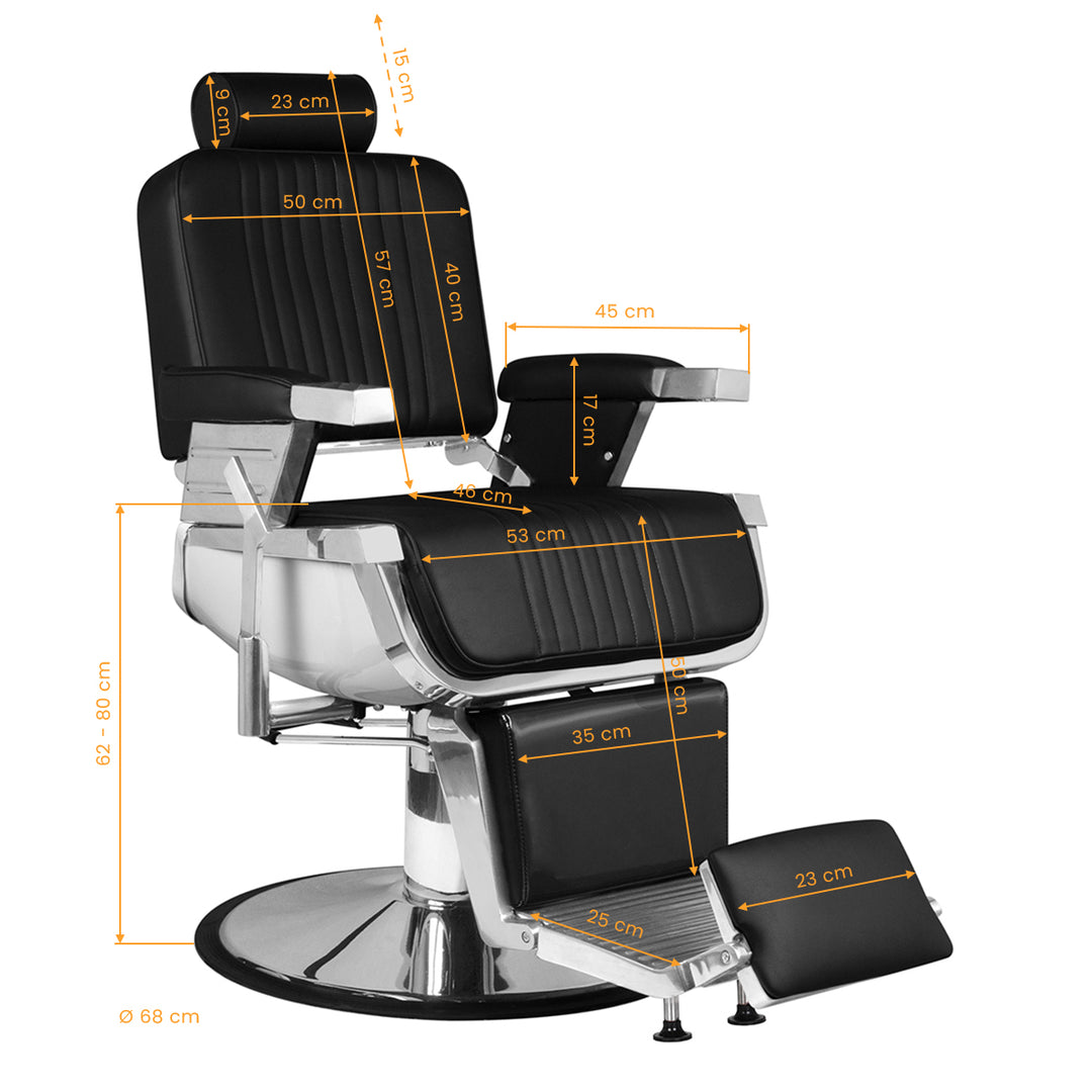 Barberstol Hair System Royal X - Svart - bild 7