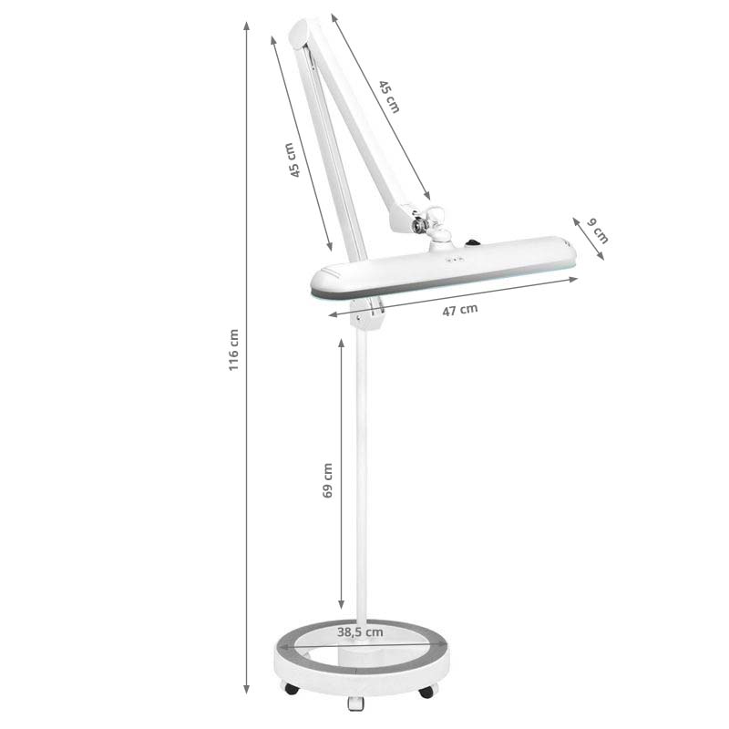 LED-lampa för naglar med stativ Elegante 801L Vit - bild 9