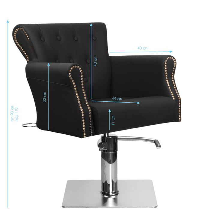 Frisörstol Hair System Ber 8541 - Svart - bild 7