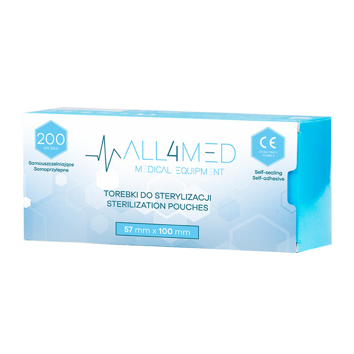 All4Med Självhäftande Steriliseringspåsar 57x105 mm – 200 st - bild 2