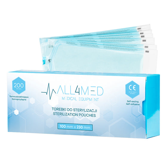 Steriliseringspåsar All4Med 100x230 mm - 200 st