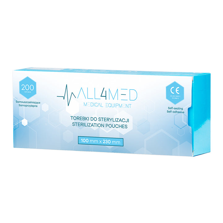All4Med Självhäftande Steriliseringspåsar 100x230 mm – 200 st - bild 2