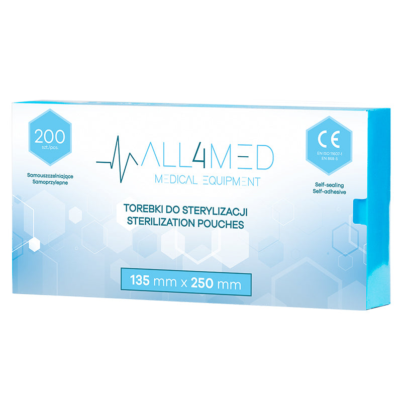 All4Med Självhäftande Steriliseringspåsar 135x250 mm – 200 st - bild 2
