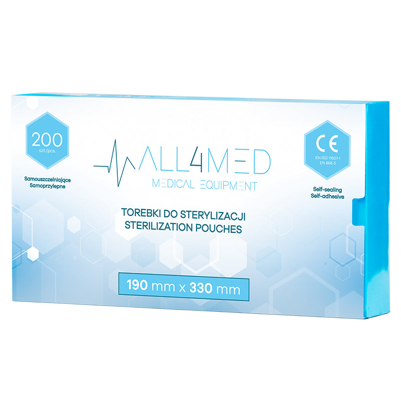 All4Med Självhäftande Steriliseringspåsar 190x330 mm – 200 st - bild 2