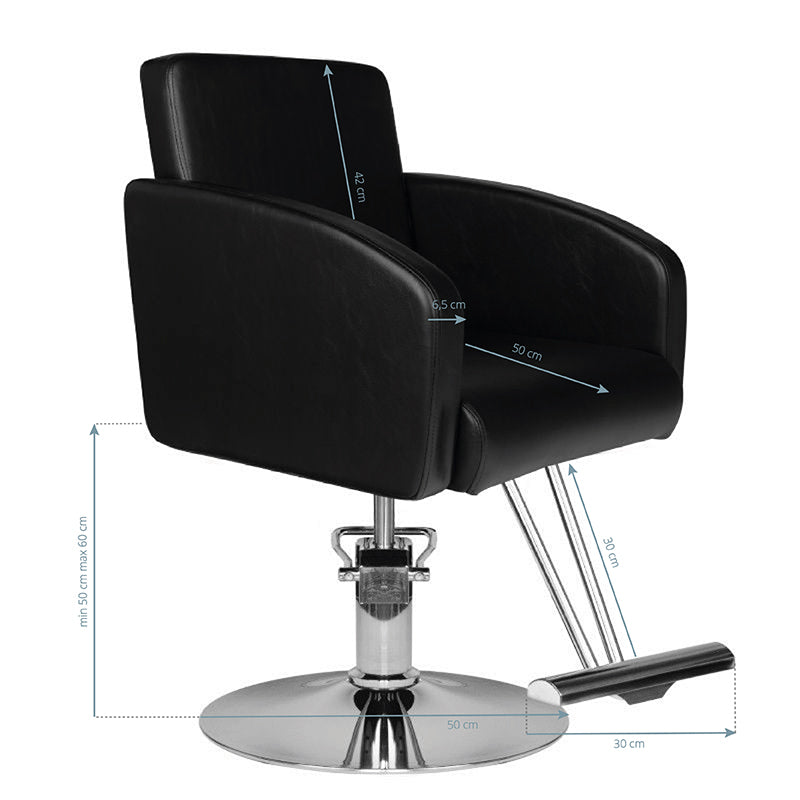 Frisörstol Hair System HS40 - Svart - bild 5