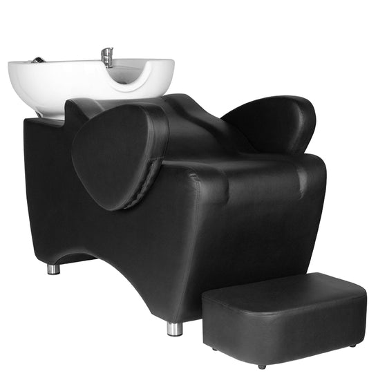 Schamponeringsstol Hair System HSB46 - Svart