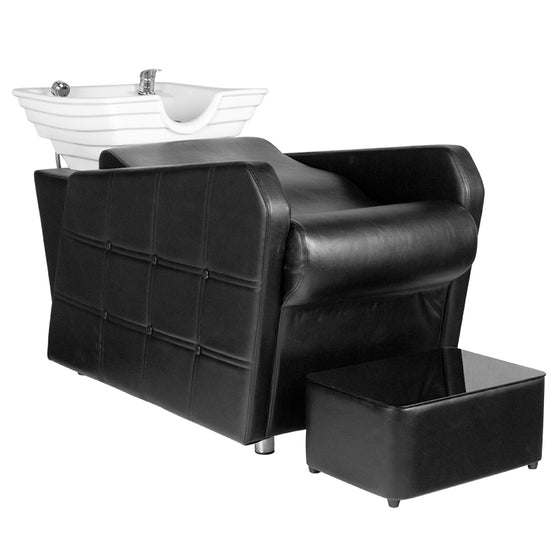 Schamponeringsstol Hair System HSB07 - Svart