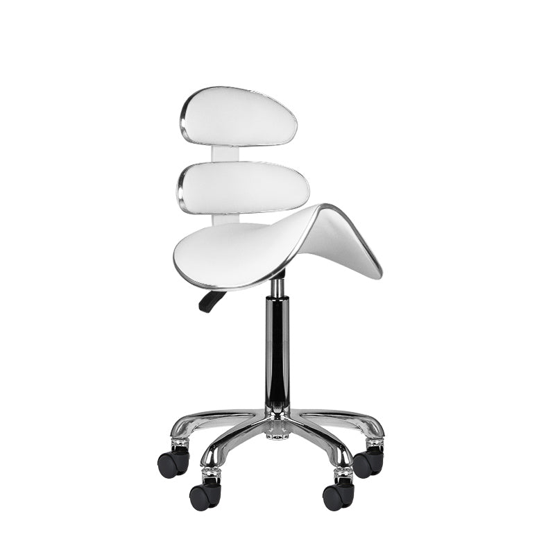 Sadelstol Taburett AM-880 Vit - Justerbar