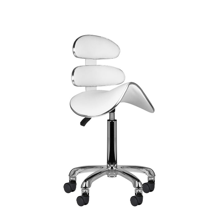 Sadelstol Taburett AM-880 Vit - Justerbar