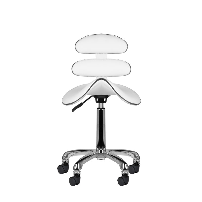 Sadelstol Taburett AM-880 Vit - Justerbar - bild 2