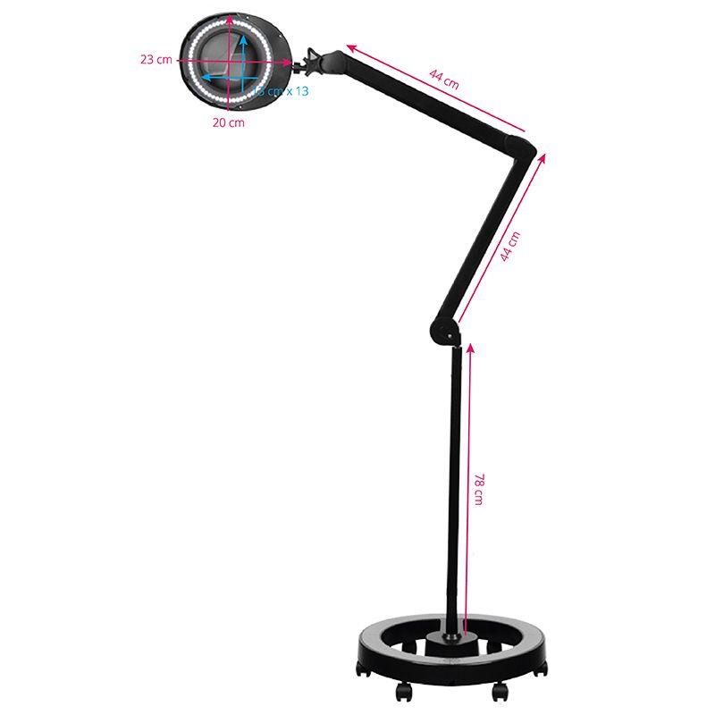 Förstoringslampa på fot LED 5D Elegante 6025 Svart - bild 6