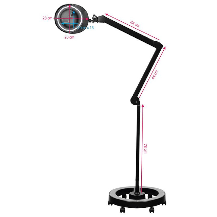 Förstoringslampa på fot LED 5D Elegante 6025 Svart - bild 6